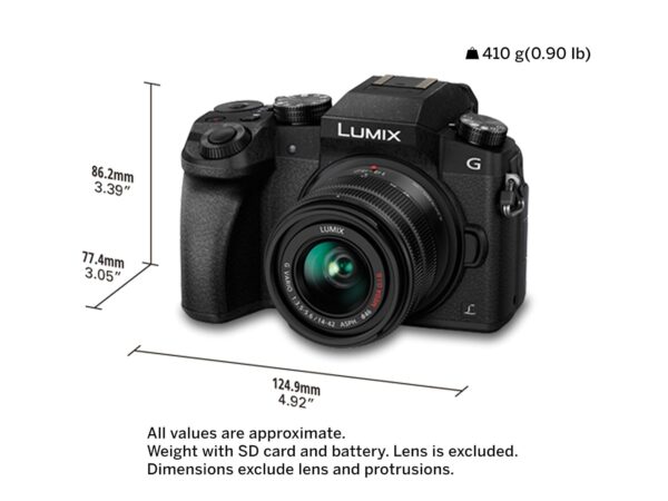 Panasonic LUMIX G7 16.00 MP 4K Mirrorless Interchangeable Lens Camera Kit with 14-42 mm Lens (Black), 3x Optical Zoom" - Image 4
