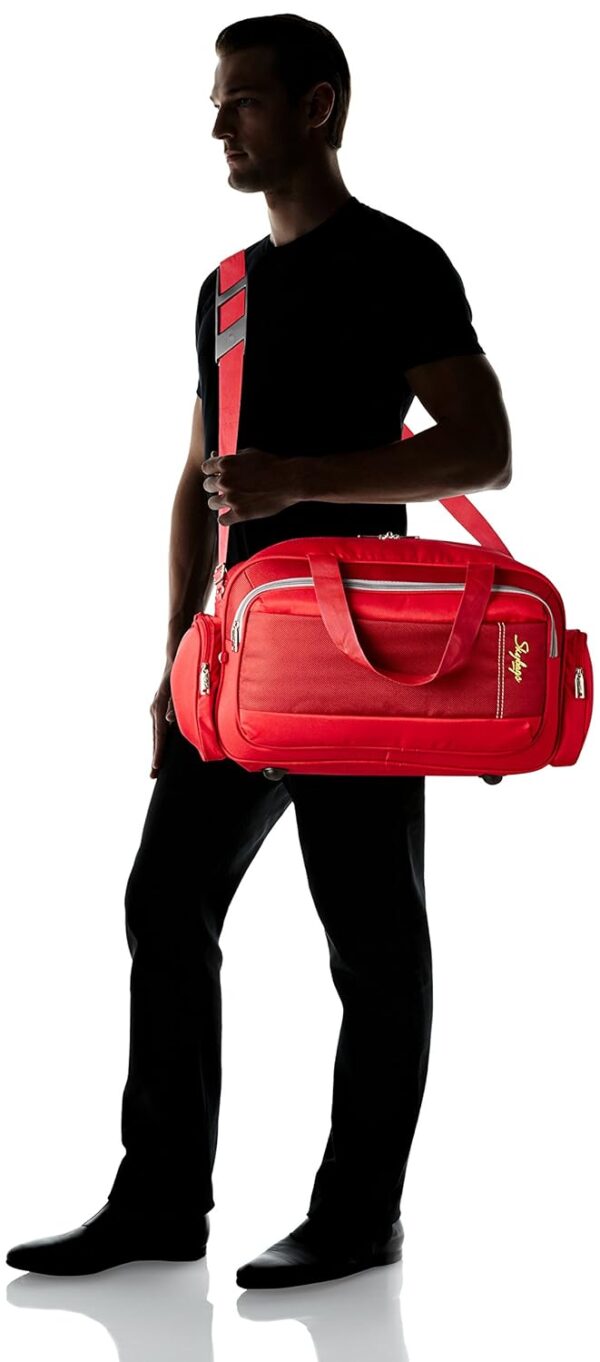 Skybags Cardiff Polyester 55 Cms Travel Duffle Bag (Red), W-39 CM - Image 7