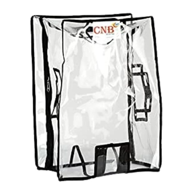 CNB Hard & Soft Luggage PVC Waterproof Trolley Bag/Suitacse Cover with Zip (Transparent, 22 Inch, 1 Piece) - Image 2