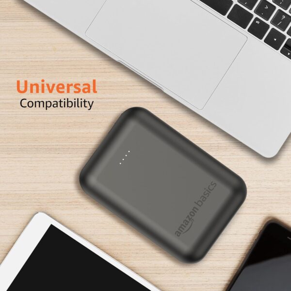 Amazon Basics 10000 mAh 22.5W Ultra Fast Charging Power Bank | Type C Power Delivery (Input& Output) | Quick Charge | Two-Way Fast Charging | Made in India (Grey) - Image 5
