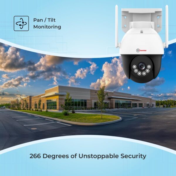 Trueview 3Mp HD 4G SIM Based Pan Tilt CCTV Camera, Outdoor Indoor Security Camera, Water Proof, 2 Way Talk, Cloud Storage, Motion Detect, Supports SD Card Up to 256 GB, Color Night Vision, Alexa - Image 3
