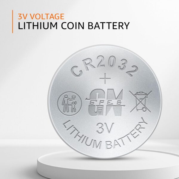 Amazon Basics Long-Lasting CR2032 Lithium Coin Batteries | 3V Voltage | Versatile Applications (Pack of 5) - Image 3