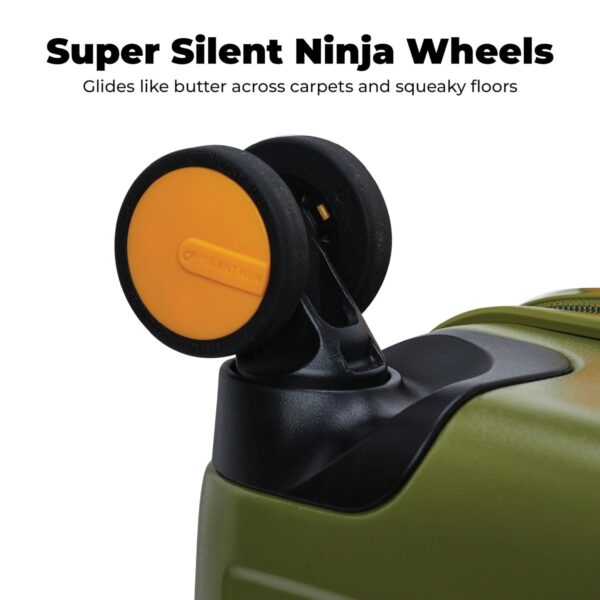 MOKOBARA The Transit Luggage Poly-Carbonate Hard Sided 8 Silent Ninja Wheels (So Matcha, Set of 2) - Image 4