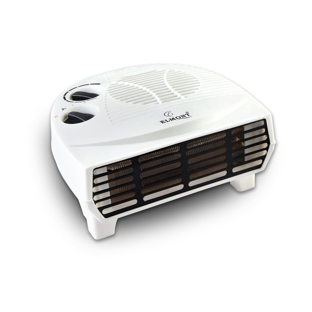 ELMONT 2000 Watts Electric Room Heater, Dual Placement With Adjustable & Automatic Electric Fan Heater For Winter, Full ABS Body Electric Room Heater (1 Year Warranty),White