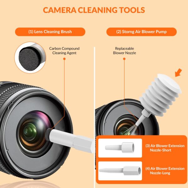 Tukzer Laptop Screen Keyboard Cleaner Kit, 20-in-1 Electronic Gadget Cleaning Tool, 2.5ml Mist Spray, Pen Brush, Air Blower| for MacBook, iPad iPhone Smartphone Tablet, PC Computer, DSLR Camera Lens - Image 5