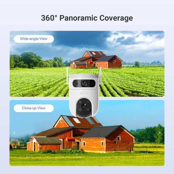 EZVIZ by Hikvision|H9C Dual-Lens(3MP+3MP) Pan & Tilt Wi-Fi Camera|Two-Way Talk|AI-Powered Human/Vehicle Detection|Active Defense with Siren and Strobe Light|Weatherproof Design|Upto 512GB Support - Image 6