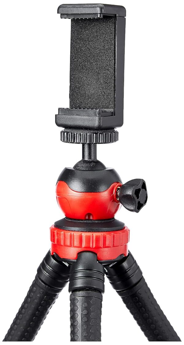 Amazon Basics Flexi Octopus Tripod with 360-Degree Rotating Head with Phone Mount, Ideal for DSLR, Action Cameras, Ring Lights, Panel Reflectors, Umbrellas, and Flashlights - Image 9