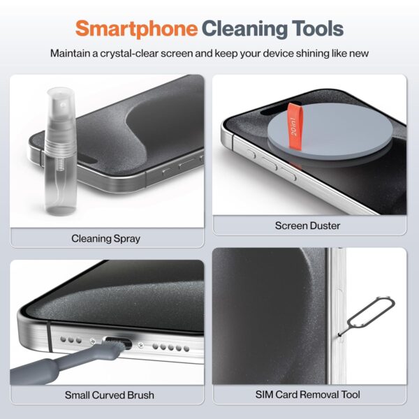 Ambrane 20-in-1 Cleaning Kit for Smartphones, Tablet, PC Computer, Laptops, Keyboards, DSLR Camera Lens, Earphones, Airpods with Screen Dust Brush, Key Puller & Spray Bottle (ACK-01, Grey) - Image 5