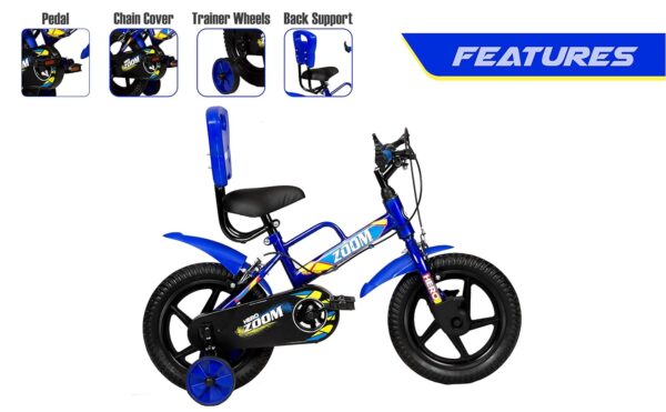 Hero Zoom 14T Single Speed Unisex Kids Cycles (Color: Blue), wheel size: 14 inch, frame size: 9 inch - Image 7