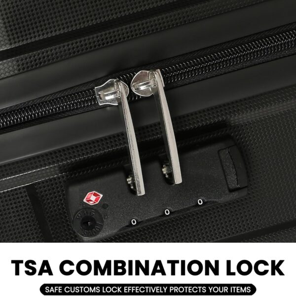 Delsey Paris Brisban 75 cms Large Size Check-in Polypropylene Hard Sided 8 Wheels Spinner Suitcase/Trolley Bag for Travel with TSA Lock- Black - Image 6