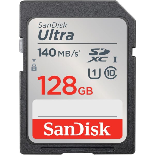 SanDisk Ultra UHS I 128GB SD Card 140MB/s for DSLR and Mirrorless Cameras, 10Y Warranty - Image 2