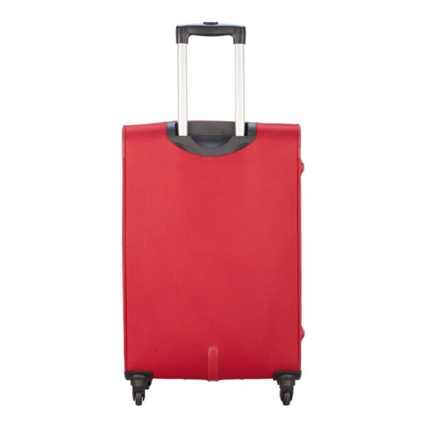 VIP Widget Durable Polyester Soft Sided Check-in Luggage 4 Spinner Suitcase Wheels with Quick Access Front Pockets (Medium, 69Cm, Red) - Image 3