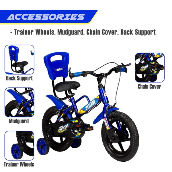 Hero Zoom 14T Single Speed Unisex Kids Cycles (Color: Blue), wheel size: 14 inch, frame size: 9 inch - Image 9