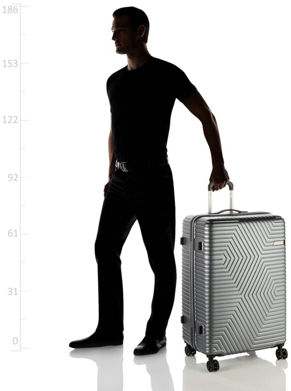 American Tourister Trolley Bag for Travel | Ellen 79 Cms ABS Hardsided Large Check-in Luggage Bag | Suitcase for Travel | Trolley Bag for Travelling, Grey - Image 7
