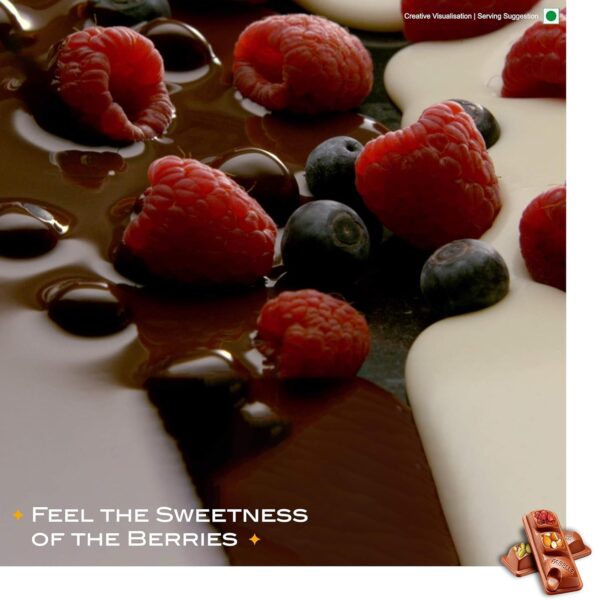 Fabelle Open Secret - Milk, Centre- Filled Luxury Chocolate Bar Topped with Visible Nuts & Berries, 121g - Image 6