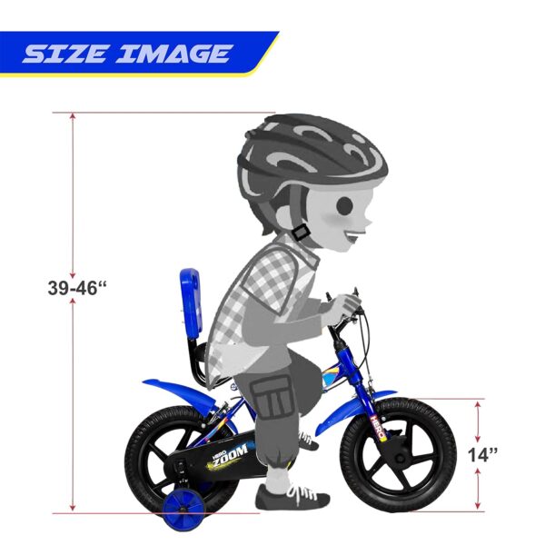 Hero Zoom 14T Single Speed Unisex Kids Cycles (Color: Blue), wheel size: 14 inch, frame size: 9 inch - Image 6