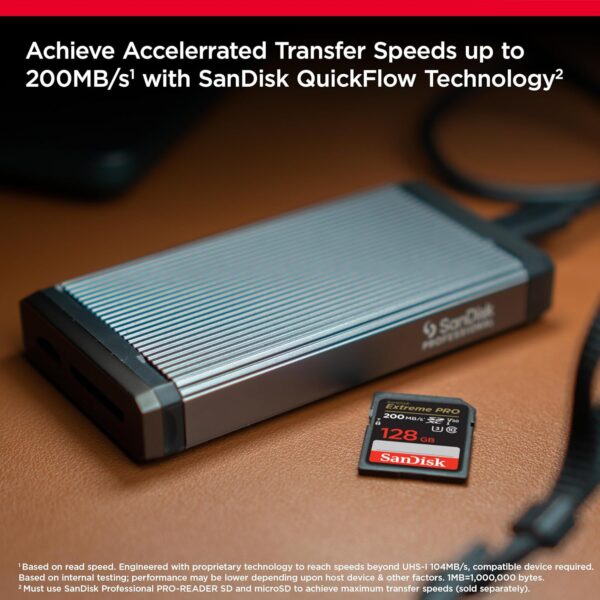 SanDisk Extreme Pro SD UHS I 128GB Card for 4K Video for DSLR and Mirrorless Cameras 200MB/s Read & 90MB/s Write - Image 3
