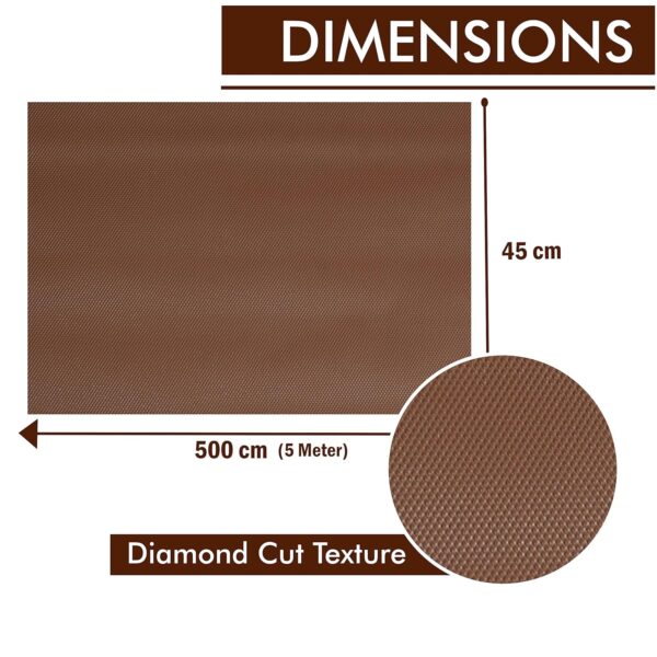 Yellow Weaves Anti-Slip Solid Kitchen Mat For Shelf/Shelf Liners Sheet For Cabinet Drawer/Wardrobe/Fridge/Table (45Cm X 5 Meters Roll, Dark Brown, Polyvinyl Chloride Pvc) - Image 6