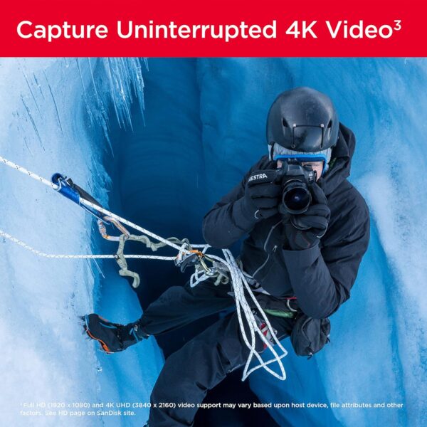 SanDisk Extreme Pro SD UHS I 128GB Card for 4K Video for DSLR and Mirrorless Cameras 200MB/s Read & 90MB/s Write - Image 5