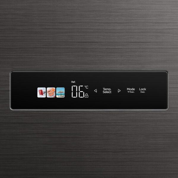 Midea 592 L Side By Side, Wi-Fi Double Door Refrigerator Voice Assistant, App Control, Inverter, (MDRS791MIF28IND Jazz Black) - Image 5