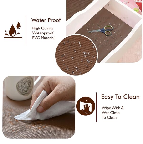 Yellow Weaves Anti-Slip Solid Kitchen Mat For Shelf/Shelf Liners Sheet For Cabinet Drawer/Wardrobe/Fridge/Table (45Cm X 5 Meters Roll, Dark Brown, Polyvinyl Chloride Pvc) - Image 3