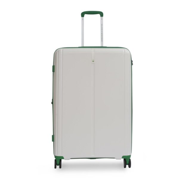 UNITED COLORS OF BENETTON Emerald Unisex Hard Luggage - White, TSA Lock 65.5 CM Medium Trolley Bag - Image 2