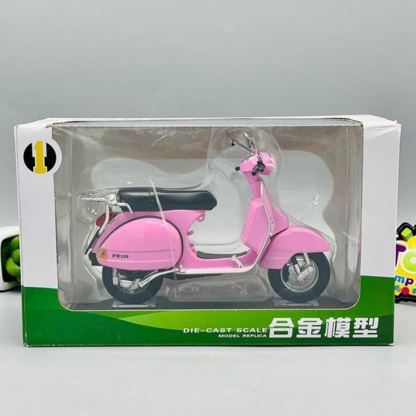 RAMPKD New Toy Kids 1:10 Alloy Classic Leisure Motorcycle Diecasts Metal Motorcycle Model 125 Simulation Sound and Light Toy (Multi(Vespa 125_R) - Image 6