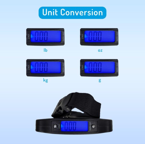 ATOM Electronic Digital Luggage Scale With Buckle Hook. | Portable Scale for Luggage, Industrial & Fishing | With LCD Display | Capacity: 50Kg x 10gms | Atom A 09 Digital Luggage Scale - Image 4