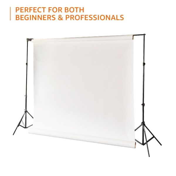 Amazon Basics Studio Background Stand Kit for Backdrop Photography and Videography, Adjustable, Foldable and Portable with Carry Bag (9 x 9 Feet) - Image 7