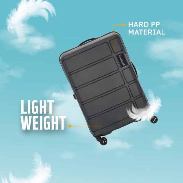 Kamiliant American Tourister Harrier 56 Cms Small Cabin Polypropylene (Pp) Hard Sided 4 Wheeler Spinner Wheels Luggage Suitcase (Grey) - Image 8