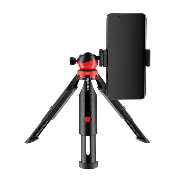 Amazon Basics Portable & Flexible Mini Tripod with Mobile Holder & 360 Degree Ball Head | for Smart Phones, Compact Cameras, GoPro - Image 2