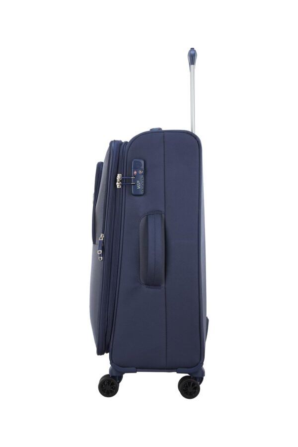 VIP Unicorn Nxt 8W Str 69 Cm | Check-in Polyester Soft Sided 8 Wheels Spinner Trolleys (Blue, Medium) - Image 4