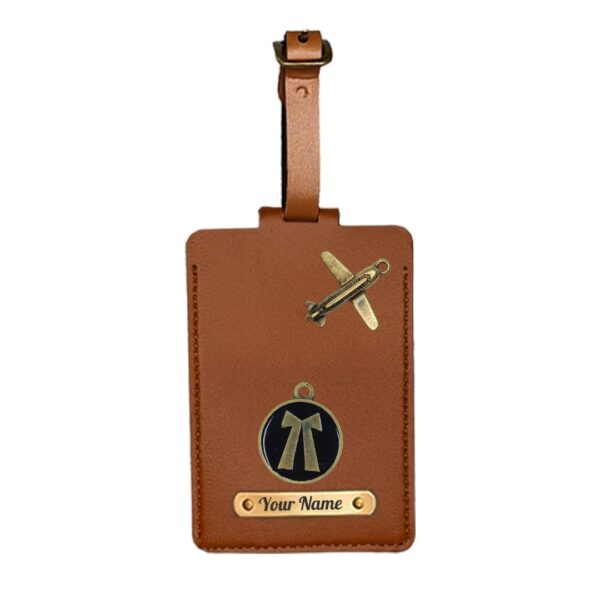 Giftana Personalized Luggage Tag with Charm and Name, Customized Leather Luggage Tag for Men & Women, Personalised Travel Tag with Id Slot for Bags/Backpacks and Suitcase, Unisex Travel Gift (Tan) - Image 7