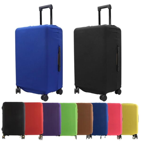Foldable Elastic Dustproof Luggage Cover for Travelling Suitcase Trolley Protective Essential Accessories (Medium Size: 55.8 x 63.5 Cm), Multicolour 1 Pcs - Image 3