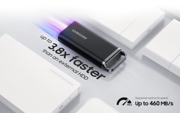 SAMSUNG T5 EVO Portable SSD 2TB, USB 3.2 Gen 1 External Solid State Drive, Seq. Read Speeds Up to 460MB/s for Gaming and Content Creation, MU-PH2T0S/WW, Black - Image 6
