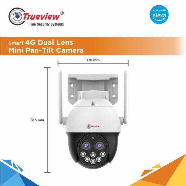 Trueview 4MP Smart CCTV Dual Lens 4G Sim Based Pan/Tilt 10X Combined Zoom Outdoor Indoor Security Camera, Water Proof, 2 Way Talk, Cloud Storage, Motion Detect, Color Night Vision, 30Mtr IR Distance - Image 8