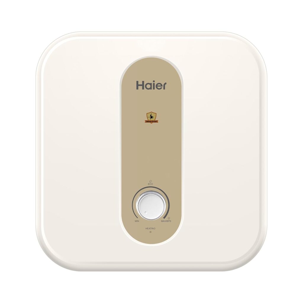 Haier S1 Water Geyser 15 Litre, 5-star Rating, Powerful 2KW Storage Water Heater with Pipe Free Installation, Shock Proof, Glasslined Tank, 8 Safety Levels, ABS Body, High-rise Compatible