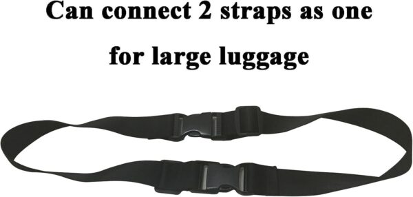 2PIECES Add a Bag Luggage Set Strap for Luggage Suitcases Adjustable Belt Travel Accessories Travel Attachment - Connect Your 3 luggages for Passenger Car - Image 8