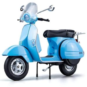 RAMPKD New Toy Kids 1:10 Alloy Classic Leisure Motorcycle Diecasts Metal Motorcycle Model 125 Simulation Sound and Light Toy (Multi(Vespa 125_R)