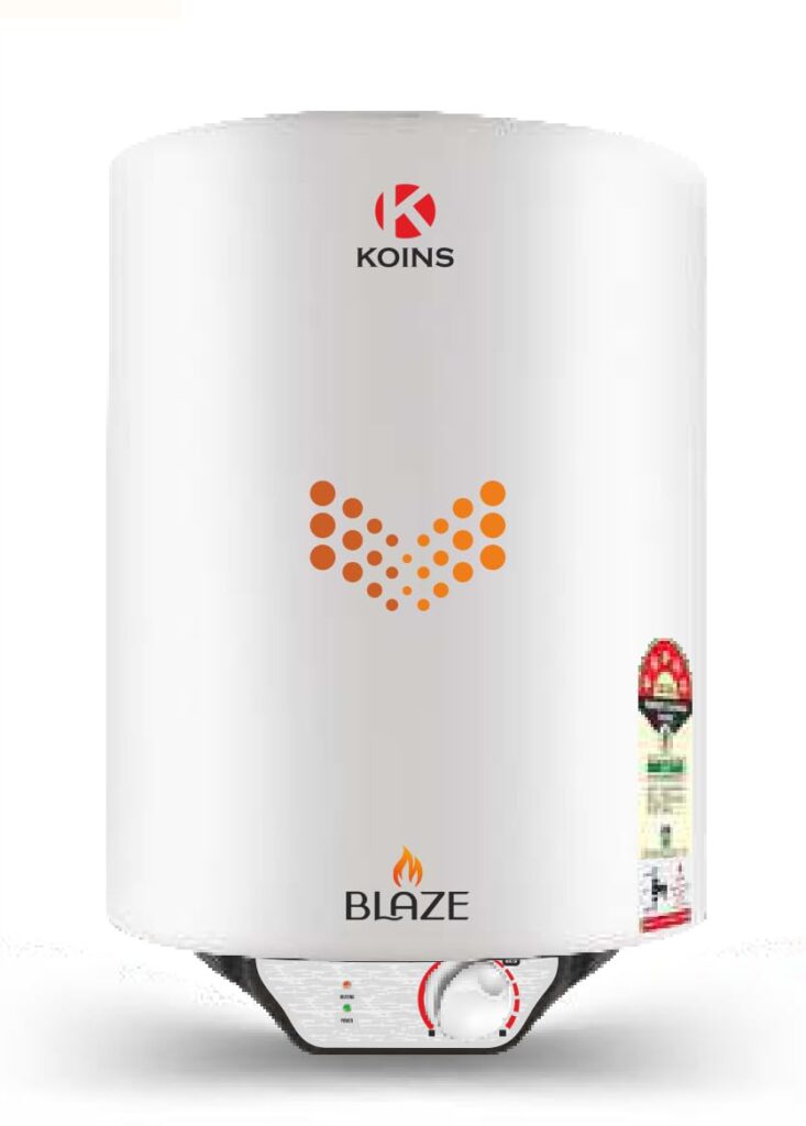 Blaze series Contempo Storage Water Heater For Home|5 Star Rated Geyser For Bathroom|20% More Hot Water|Thermostat Knob|Shock Resistant & Rust Proof|Child Safety Mode (White, 15L)