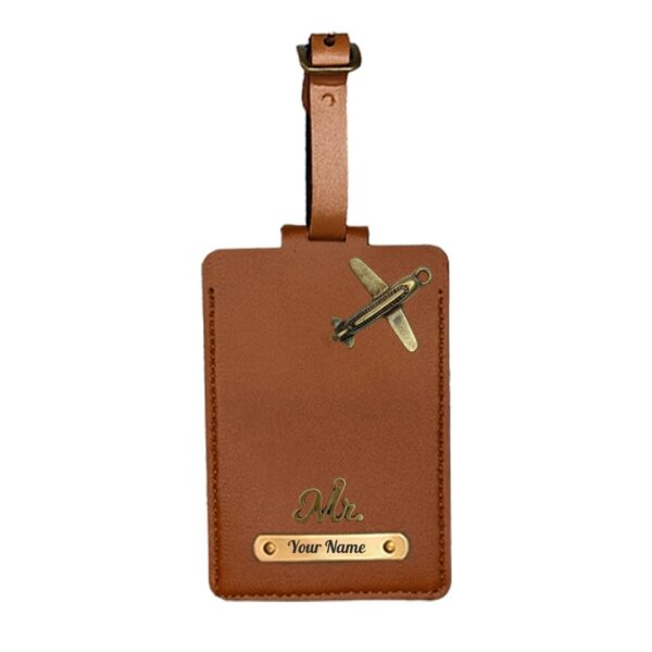Giftana Personalized Luggage Tag with Charm and Name, Customized Leather Luggage Tag for Men & Women, Personalised Travel Tag with Id Slot for Bags/Backpacks and Suitcase, Unisex Travel Gift (Tan) - Image 10