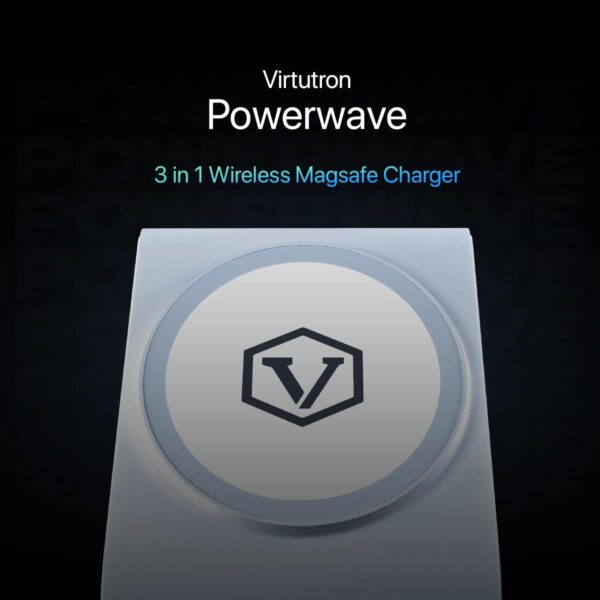 Virtutron 23w 3 in 1 Magnetic MagSafe Charger | Wireless Charging Pad Compatible for iPhone 15/15 Plus/Pro/Pro Max, iPhone 14/14 Plus/Pro/Pro Max, iPhone 13/12 Fast Charging -White - Image 4