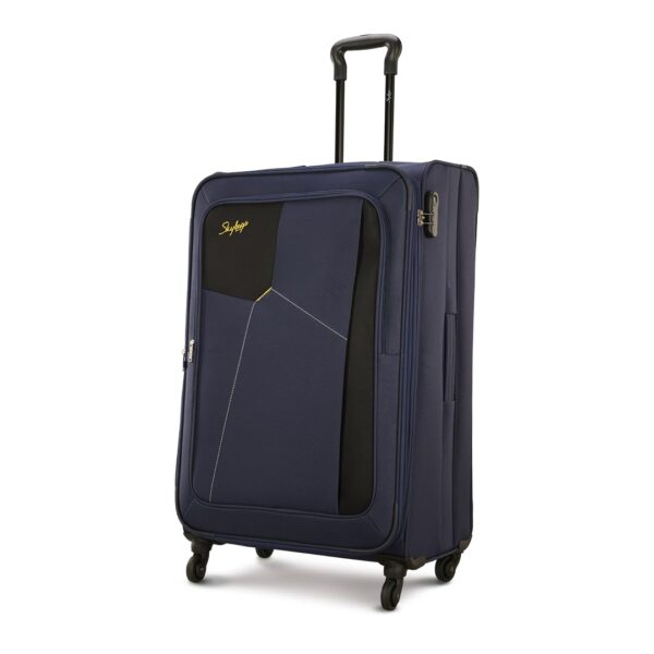 Skybags Rubik 78 Cms Large Check-In Polyester Soft Sided 4 Wheels 360 Degree Rotation Luggage/Speed_Wheel Suitcase/Trolley Bag- Blue, 47 Centimeters - Image 2