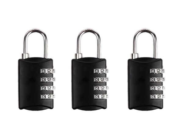 EzLife - Non TSA 4 Digit Luggage Locks, Re-Settable Keyless Lock for Bag, Gym Locker, Backpack (Multicolor) (Pack of 3) - Image 2