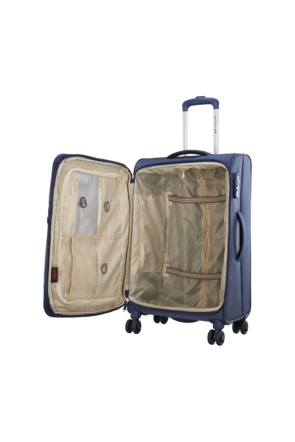 VIP Unicorn Nxt 8W Str 69 Cm | Check-in Polyester Soft Sided 8 Wheels Spinner Trolleys (Blue, Medium) - Image 5