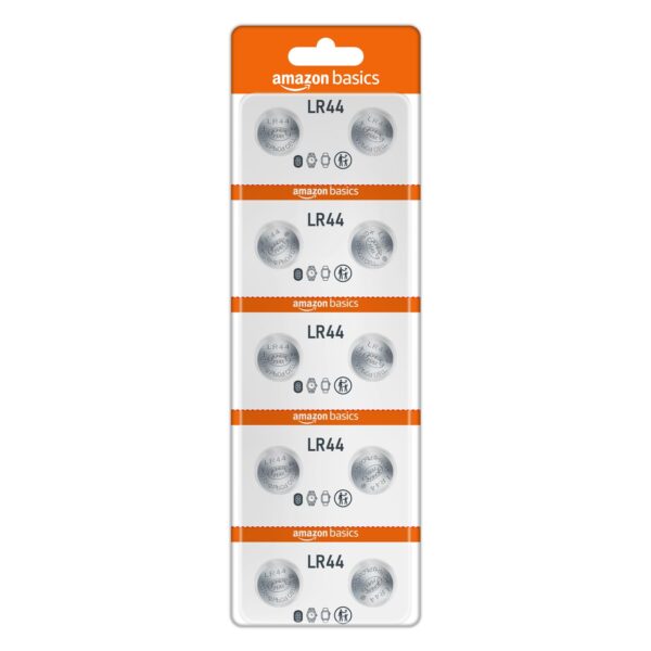 Amazon Basics Long-Lasting LR44 Alkaline Coin Cell Batteries | 1.5V Voltage | Lightweight & Portable (Pack of 10) - Image 2