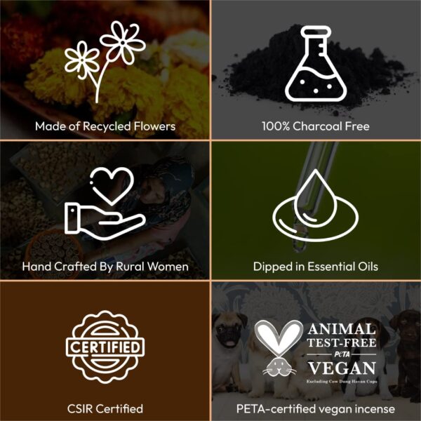 Nirmalaya Organic Cow Dung Havan Cups/Sambrani Cups (15 pcs) | Desi Cow Dung Dhoop Cups for Pooja- Jatamassi, Loban, Guggal (Cow Dung Havan Cup) - Image 8