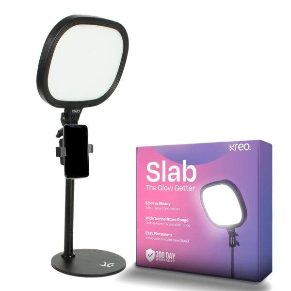 Kreo Slab Key Light Video Light Adjustable Photography Fill Light Five Color Temperatures 3200K-5600K Adjustable Brightness 1455 Lumens 120 Light Beads CRI 95+ with Extendable Light Stand for Video - Image 2