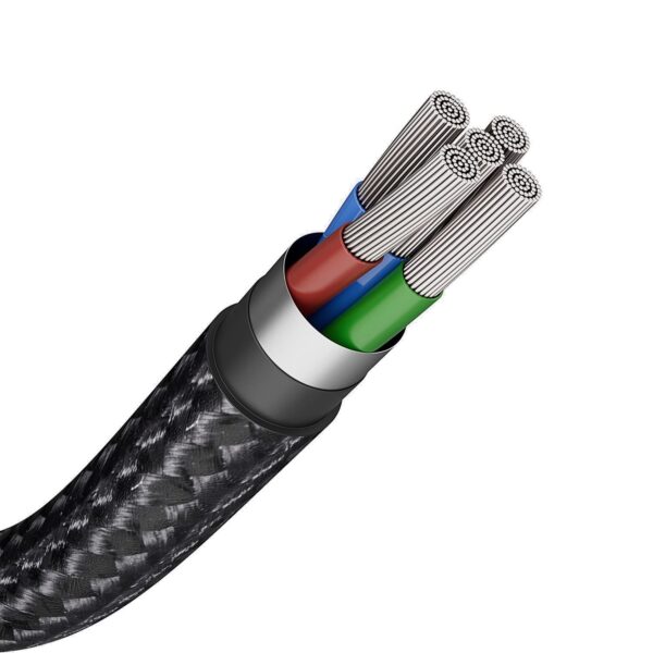 amazon basics Braided 3A Usb A To Usb Type C Fast Charging Data Cable For Smartphone (Black/White 1.2 Meter) - Image 3