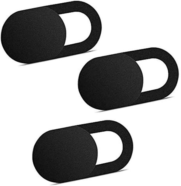STRIFF Webcam Cover Slide, Ultra Thin Laptop Camera Cover Slide Blocker for Computer MacBook Pro iMac PC Tablet (Pack of 3), Black - Image 2